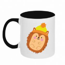 Чашка двокольорова Їжачок в шапочці