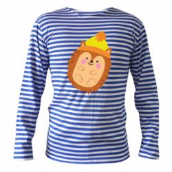Тельняшка с длинным рукавом Ежик в шапочке - PrintSalon