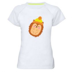 Женская футболка для спорта Ежик в шапочке - PrintSalon