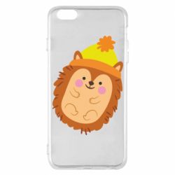 Чехол для iPhone 6 Plus/6S Plus Ежик в шапочке - PrintSalon