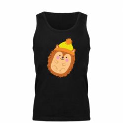 Мужская майка Ежик в шапочке - PrintSalon
