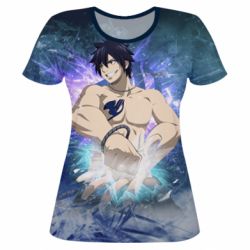 Женская футболка 3D Fairy tail Grey Fullbuster - PrintSalon