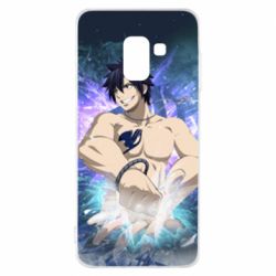 Чехол для Samsung A8 2018 Fairy tail Grey Fullbuster