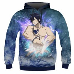 Мужское 3D худи Fairy tail Grey Fullbuster - PrintSalon
