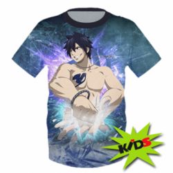 Детская 3D футболка Fairy tail Grey Fullbuster - PrintSalon