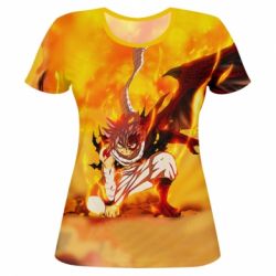 Женская футболка 3D Fairy tail Natsu - PrintSalon