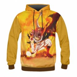 Мужское 3D худи Fairy tail Natsu - PrintSalon