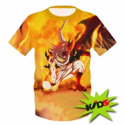 Детская 3D футболка Fairy tail Natsu - PrintSalon