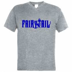 Чоловіча футболка з V-подібним вирізом Fairy Tail text - PrintSalon