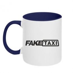 Чашка двокольорова Fake Taxi Logo