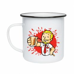 Кружка эмалированная Fallout  boy blood - PrintSalon