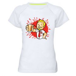 Женская футболка для спорта Fallout  boy blood - PrintSalon