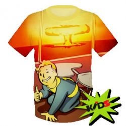 Дитяча 3D футболка Fallout boy on the background of the explosion