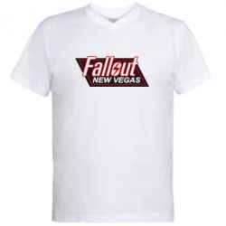 Мужская футболка  с V-образным вырезом Fallout New Vegas - PrintSalon