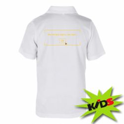 Детское поло Фаллоут окно - Теперь Вы одеты, как черт. - PrintSalon