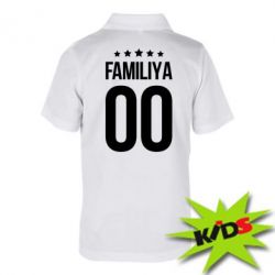 Детское поло Фамилия и номер - PrintSalon