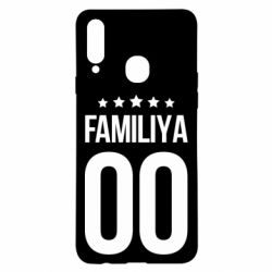 Чехол для Samsung A20s Фамилия и номер - PrintSalon