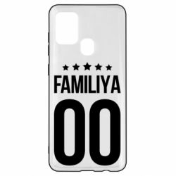 Чехол для Samsung A21s Фамилия и номер - PrintSalon