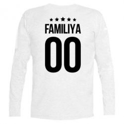 Футболка с длинным рукавом Фамилия и номер - PrintSalon