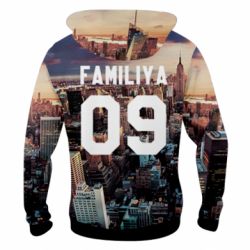 Мужское 3D худи Фамилия номер Нью-Йорк - PrintSalon