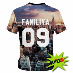 Детская 3D футболка Фамилия номер Нью-Йорк - PrintSalon