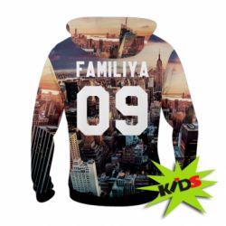Детское 3D худи Фамилия номер Нью-Йорк - PrintSalon