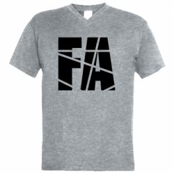 Мужская футболка  с V-образным вырезом Family fa - PrintSalon