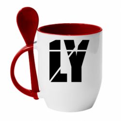 Чашка с ложкой Family ly - PrintSalon