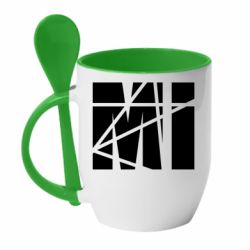 Чашка с ложкой Family mi - PrintSalon