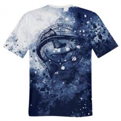 Мужская футболка 3D Fans of fishing-PrintSalon Мужская футболка 3D Fans of fishing