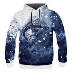 Чоловіче 3D худі Fans of fishing - PrintSalon