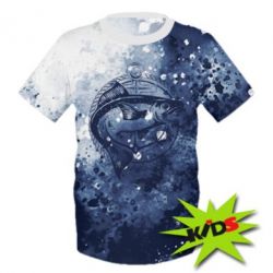 Дитяча 3D футболка Fans of fishing - PrintSalon