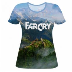 Женская футболка 3D Far Cry and game background - PrintSalon