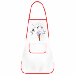 Фартук Ahegao girl eating ice cream - PrintSalon