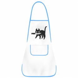 Фартук Cat with a knife - PrintSalon
