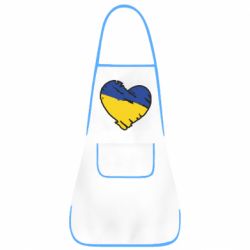 Фартук Украина сердце с царапинами - PrintSalon