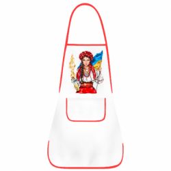 Фартук Украинская девушка в венку - PrintSalon