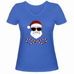 Жіноча футболка з V-подібним вирізом Fashionable Santa