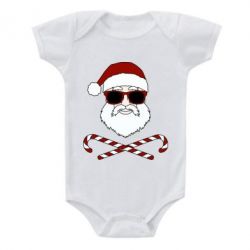 Дитячий бодік Fashionable Santa - PrintSalon