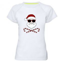 Жіноча футболка для спорту Fashionable Santa - PrintSalon
