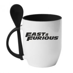 Чашка с ложкой Fast & Furious - PrintSalon