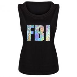 Женская майка FBI голограмма - PrintSalon