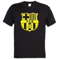 Чоловіча футболка з V-подібним вирізом FC Barcelona - PrintSalon