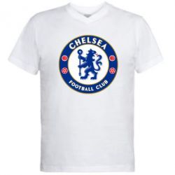 Мужская футболка  с V-образным вырезом FC Chelsea - PrintSalon