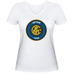 Женская футболка с V-образным вырезом FC Inter - PrintSalon