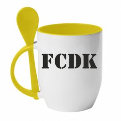 Чашка с ложкой FCDK - PrintSalon