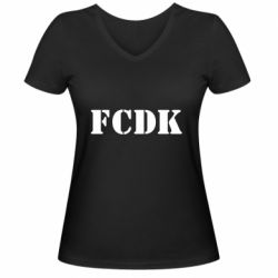 Женская футболка с V-образным вырезом FCDK - PrintSalon