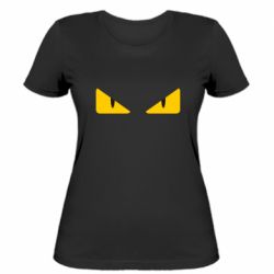 Женская футболка Fendi eyes-PrintSalon Женская футболка Fendi eyes