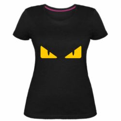Женская премиум футболка Fendi eyes