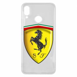 Чехол для Huawei P Smart Plus 2018 Ferrari 3D Logo - PrintSalon
